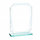 Jade Glass Rectangle with Silver Edges