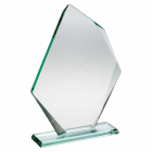 Jade Glass Offset Diamond Plaque